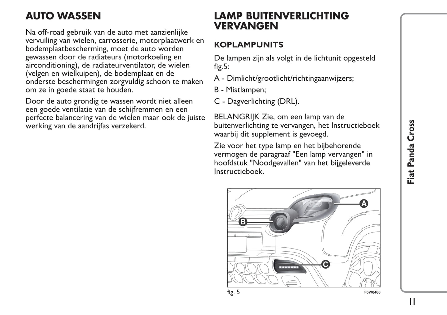 2014-2015 Fiat Panda Cross Gebruikershandleiding | Nederlands