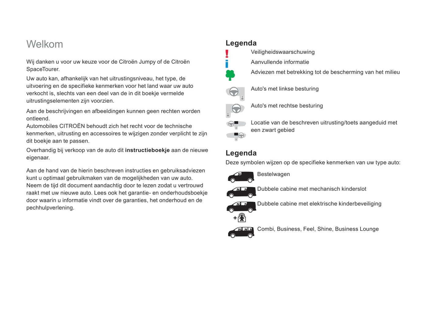 2018-2020 Citroën Jumpy/Dispatch/SpaceTourer Gebruikershandleiding | Nederlands