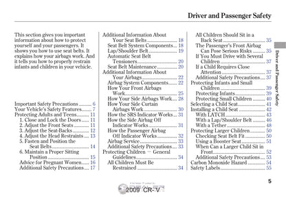 Honda CR-V Navigation Owner's Manual 2007 - 2010