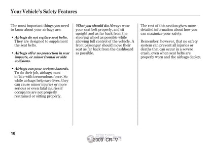 Honda CR-V Navigation Owner's Manual 2007 - 2010