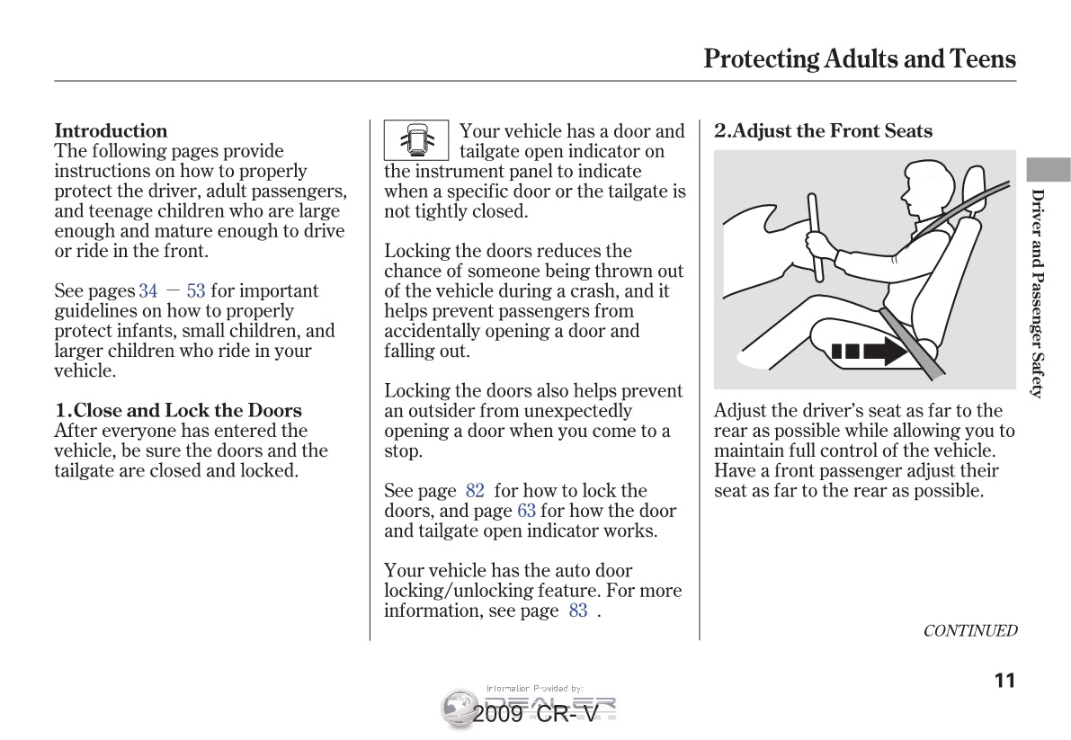 Honda CR-V Navigation Owner's Manual 2007 - 2010