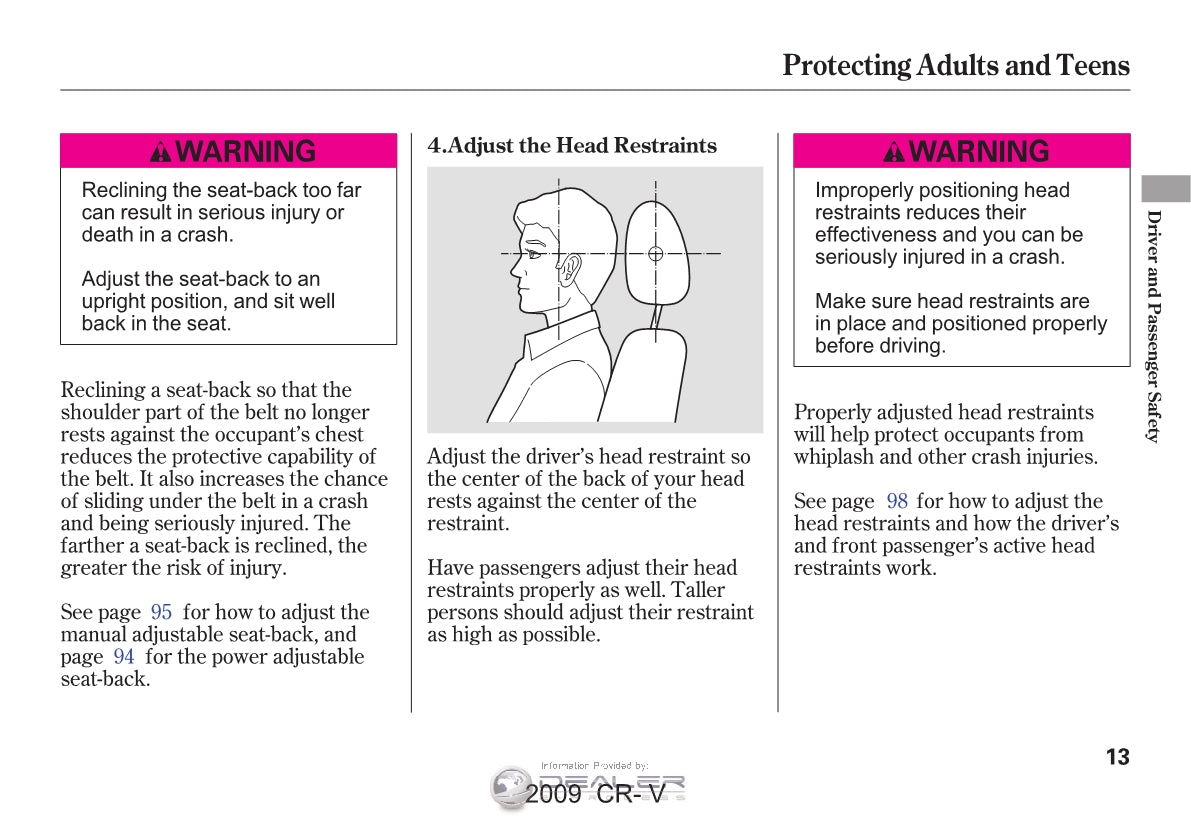 Honda CR-V Navigation Owner's Manual 2007 - 2010