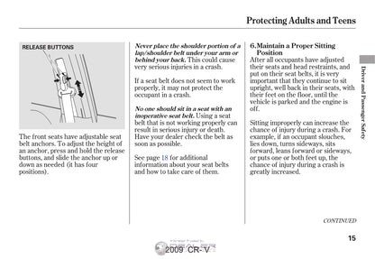 Honda CR-V Navigation Owner's Manual 2007 - 2010