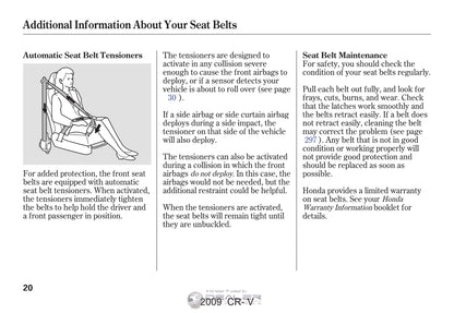 Honda CR-V Navigation Owner's Manual 2007 - 2010