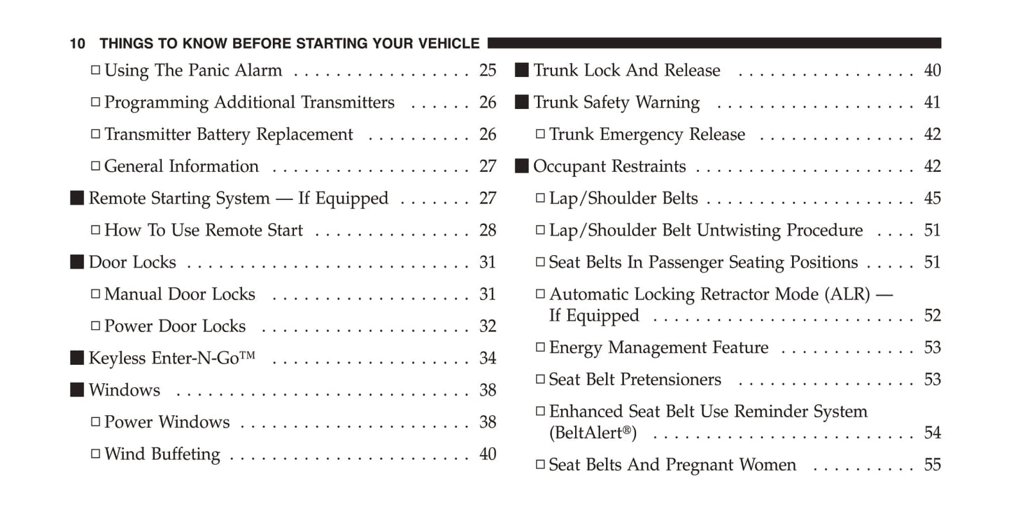 2012 Dodge Challenger SRT8 Owner's Manual | English