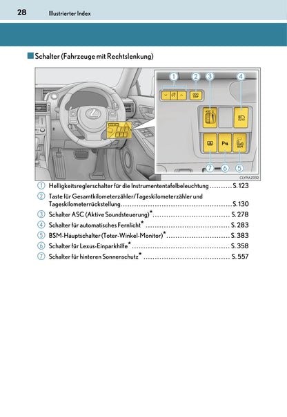 2018-2019 Lexus IS 300h Owner's Manual | German