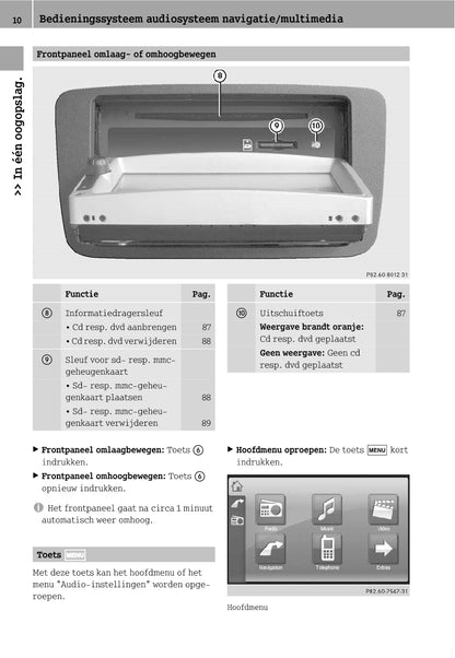 Smart Audiosysteem Navigatie/Multimedia Handleiding 2010