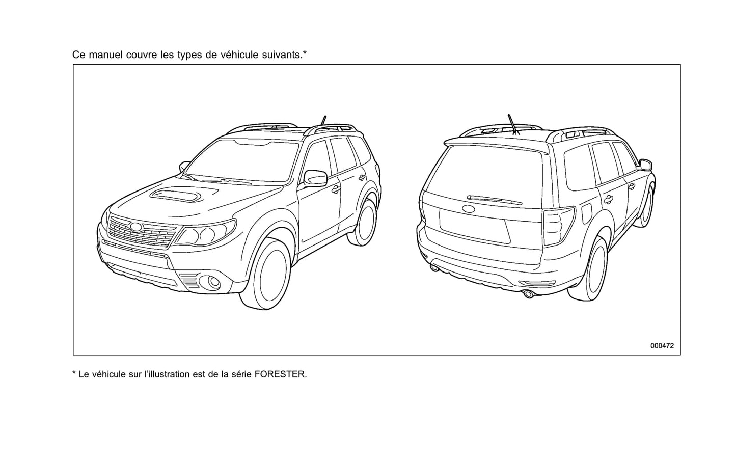 2010 Subaru Forester Owner's Manual | French