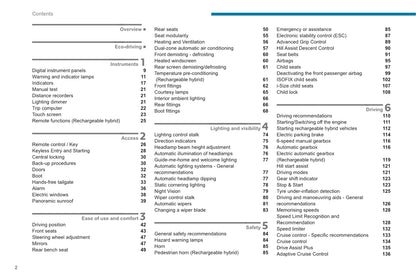 2020-2022 Peugeot 3008/5008/3008 Hybrid/3008 HYbrid4 Owner's Manual | English