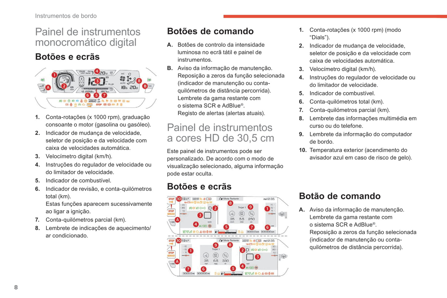 2018-2021 Citroën C4 SpaceTourer/Grand C4 SpaceTourer Owner's Manual | Portuguese