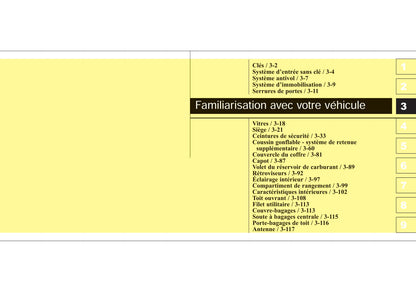 2006-2007 Kia Sportage Bedienungsanleitung | Französisch