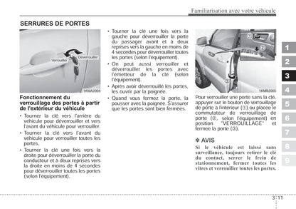 2006-2007 Kia Sportage Bedienungsanleitung | Französisch