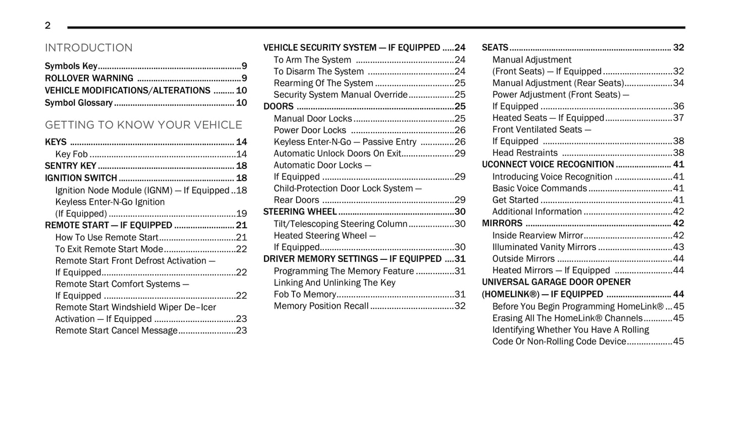 2021 Jeep Cherokee Owner's Manual | English