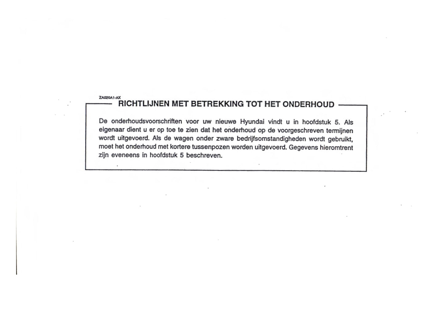 2000-2001 Hyundai Trajet Gebruikershandleiding | Nederlands