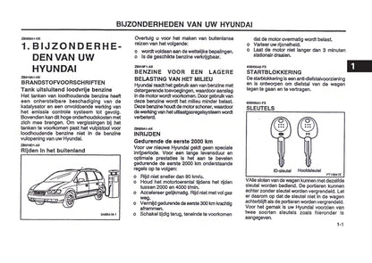 2000-2001 Hyundai Trajet Gebruikershandleiding | Nederlands