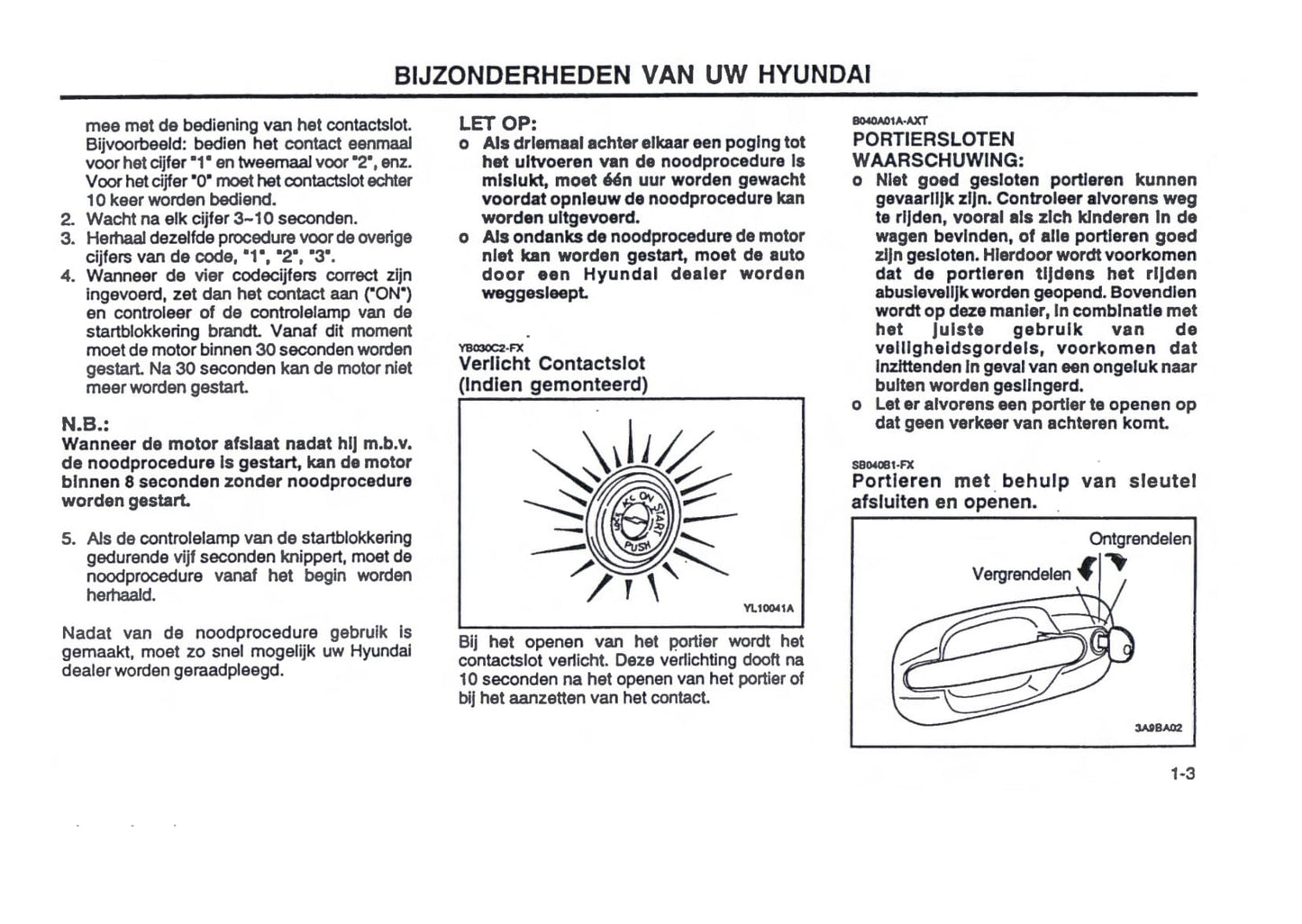 2000-2001 Hyundai Trajet Gebruikershandleiding | Nederlands