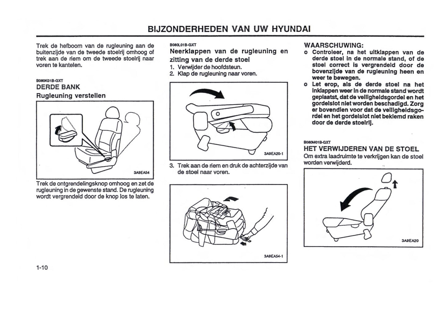 2000-2001 Hyundai Trajet Gebruikershandleiding | Nederlands