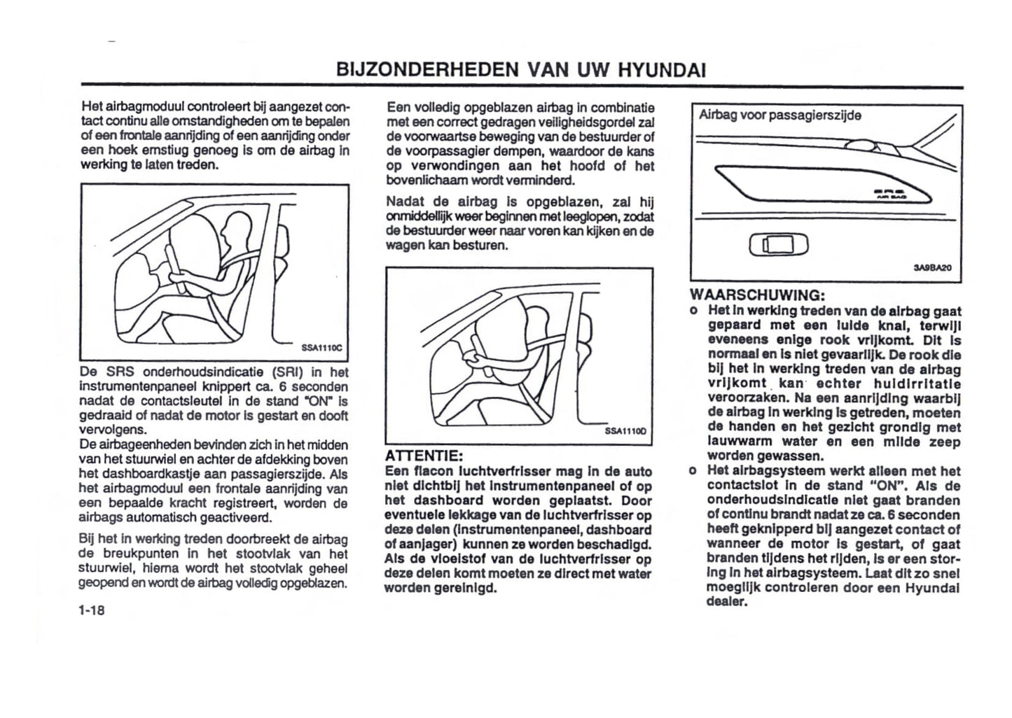 2000-2001 Hyundai Trajet Gebruikershandleiding | Nederlands