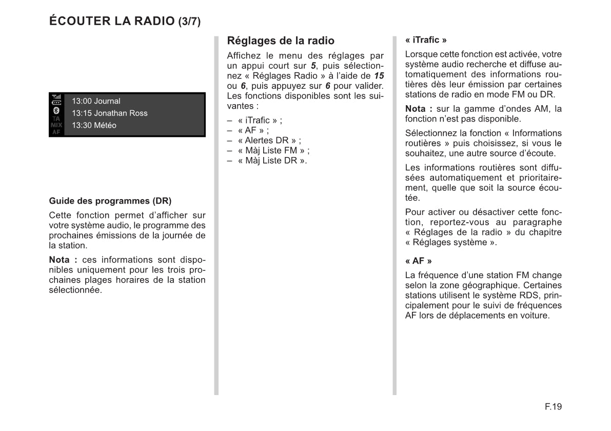 Renault Radio Connect R&Go Guide d'utilisation 2022