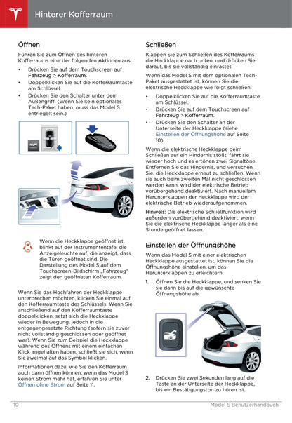 2013-2016 Tesla Model S Owner's Manual | German