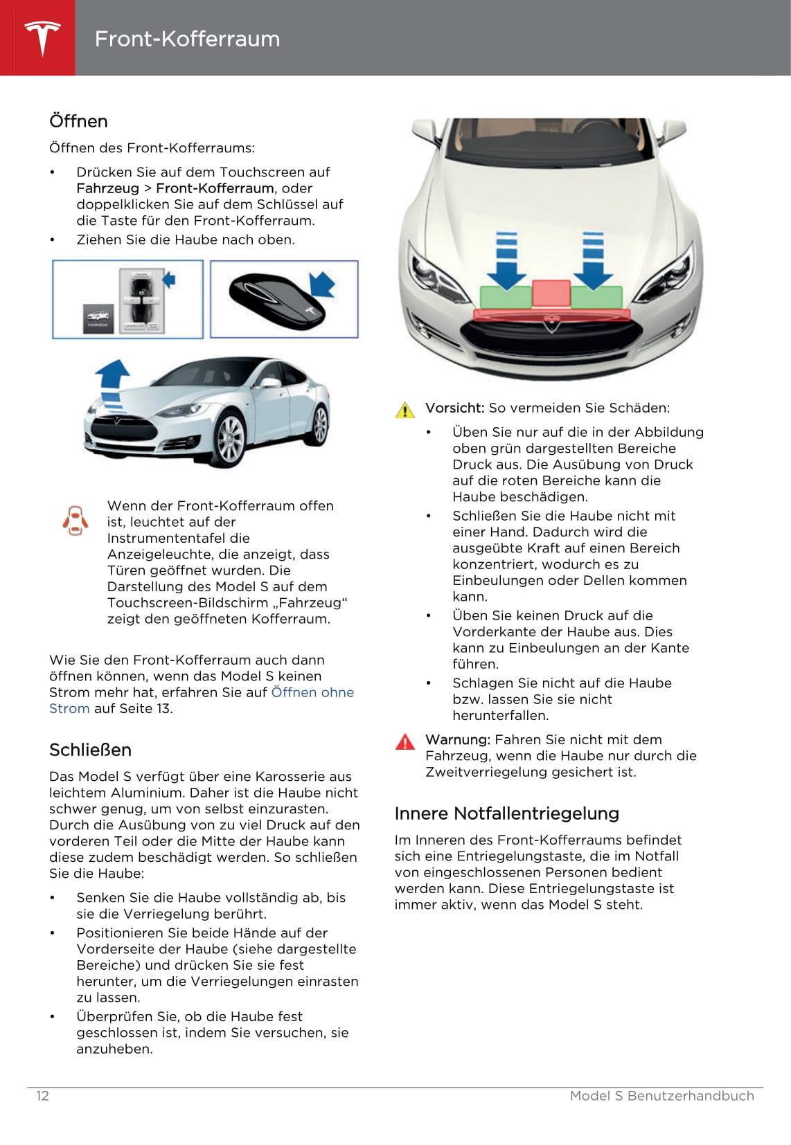 2013-2016 Tesla Model S Owner's Manual | German