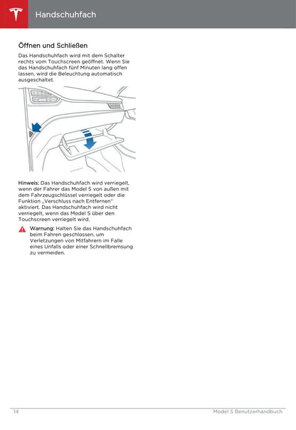 2013-2016 Tesla Model S Owner's Manual | German