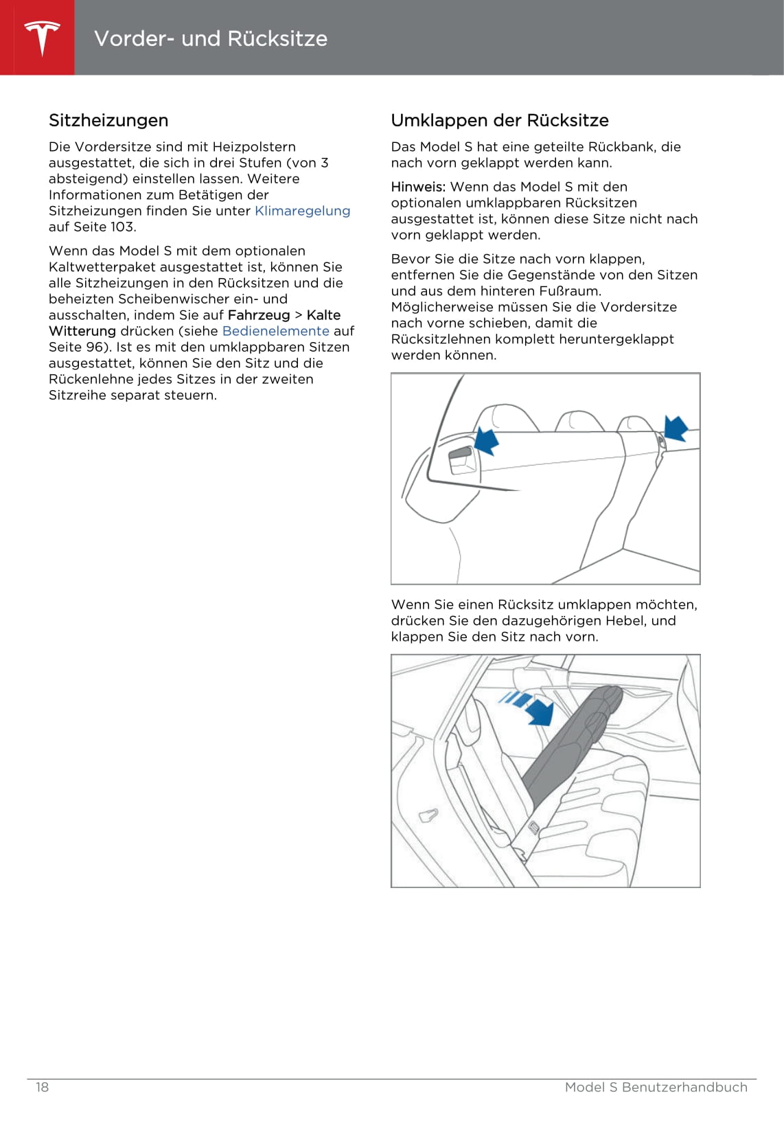 2013-2016 Tesla Model S Owner's Manual | German