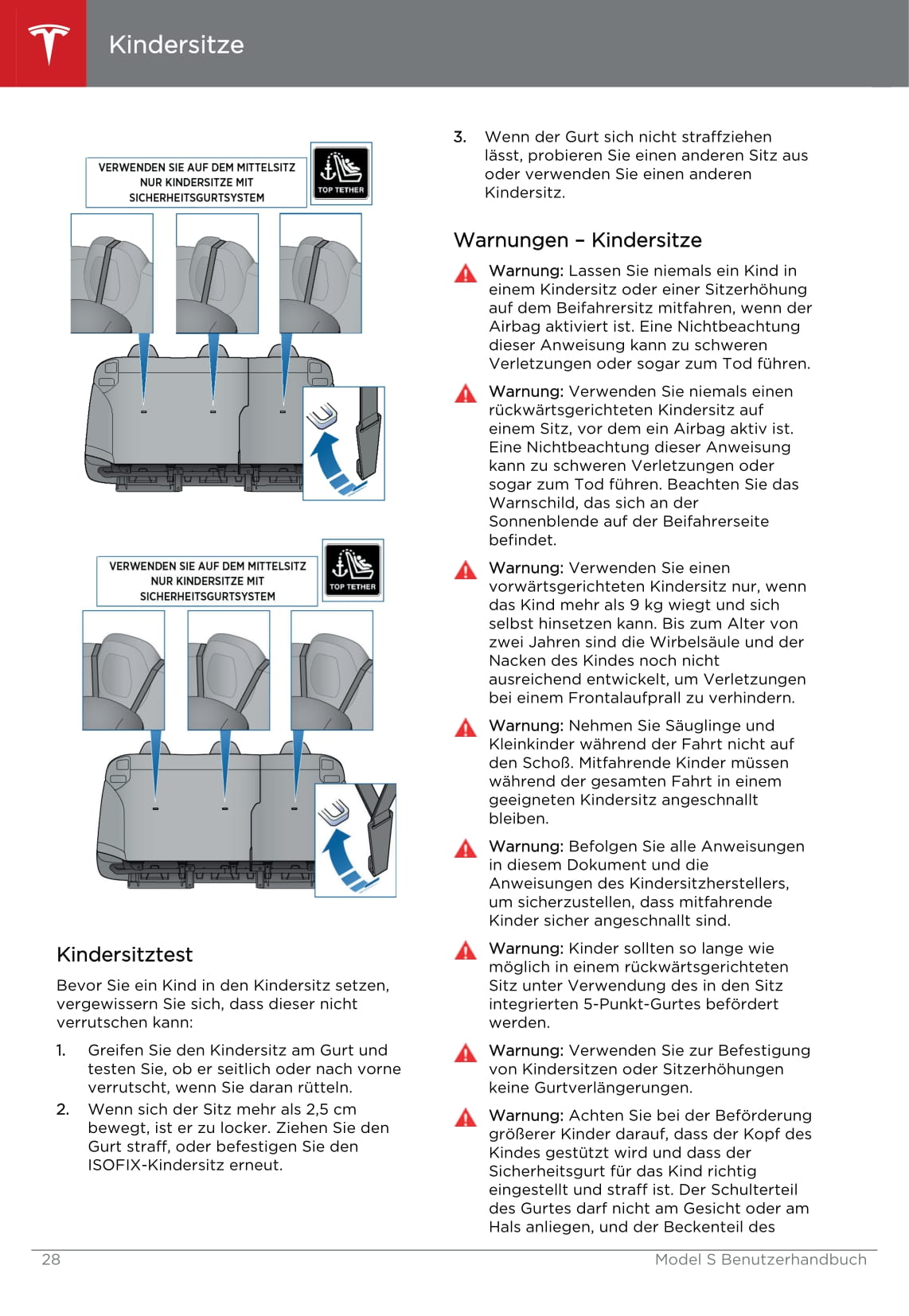 2013-2016 Tesla Model S Owner's Manual | German