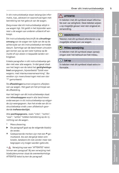 2009-2015 Audi Q7 Owner's Manual | Dutch