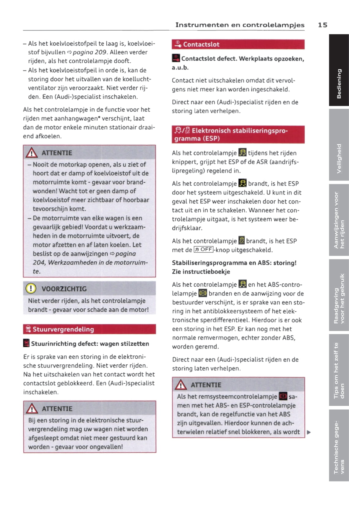 2009-2015 Audi Q7 Owner's Manual | Dutch