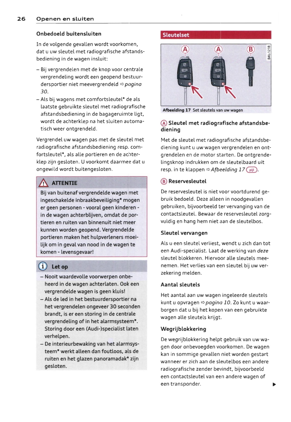 2009-2015 Audi Q7 Owner's Manual | Dutch