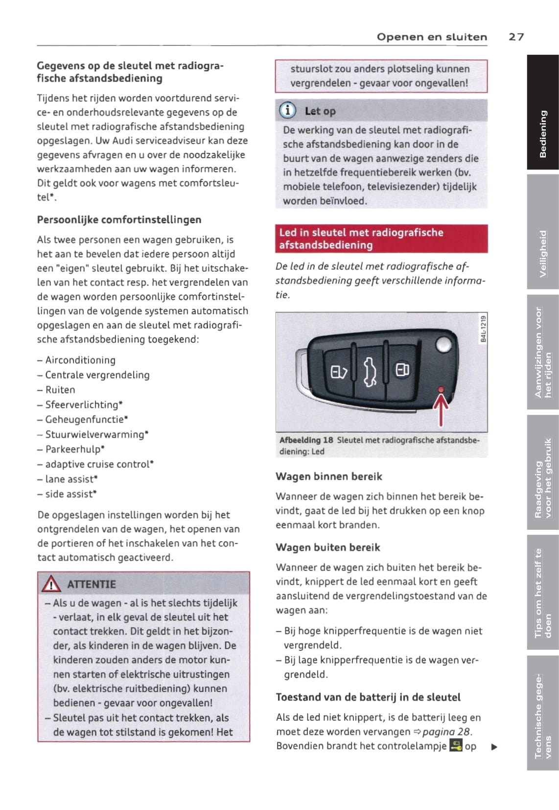 2009-2015 Audi Q7 Owner's Manual | Dutch