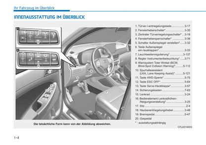 2019-2020 Hyundai Tucson Bedienungsanleitung | Deutsch