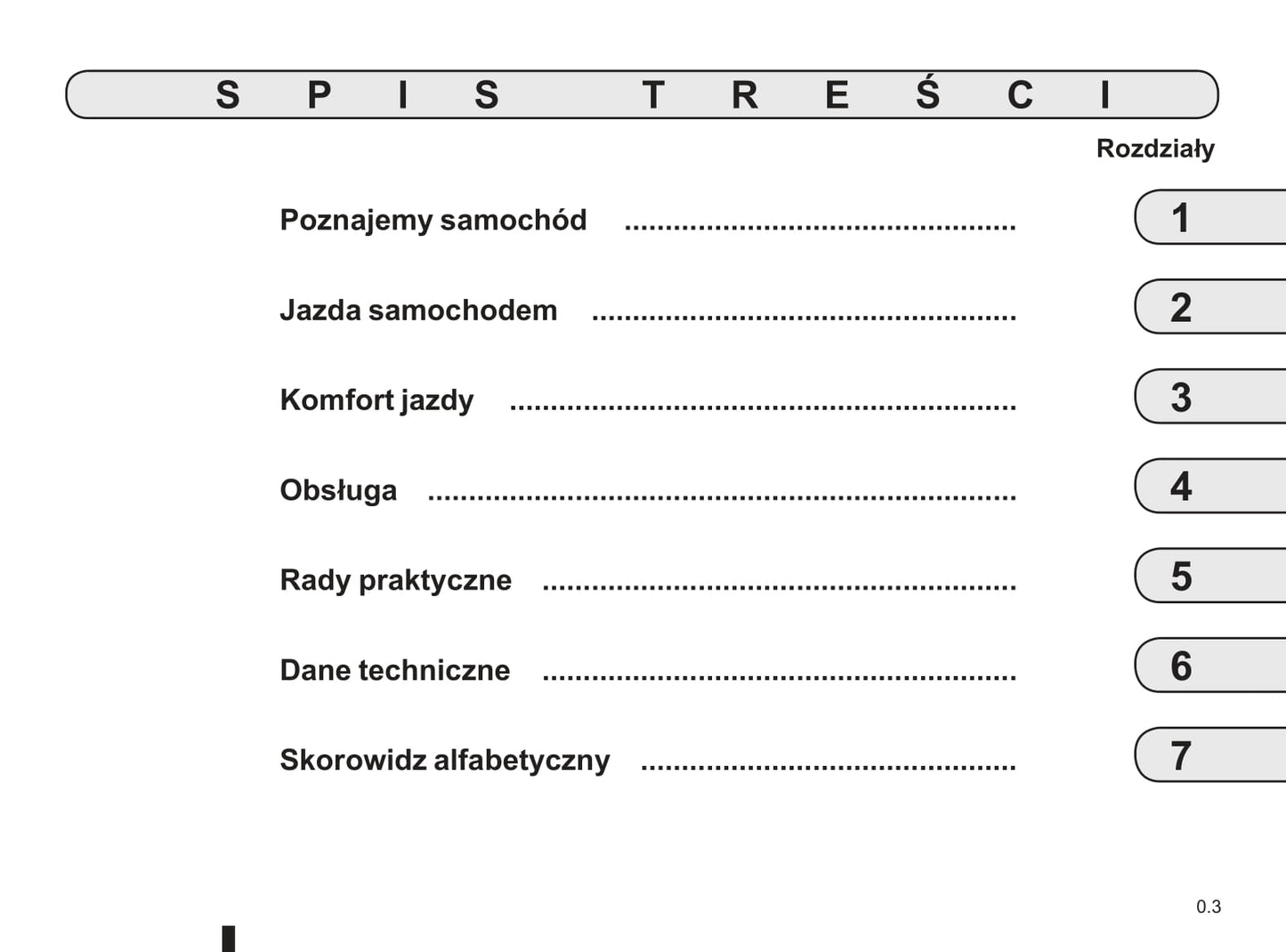 2010-2011 Renault Mégane Owner's Manual | Polish