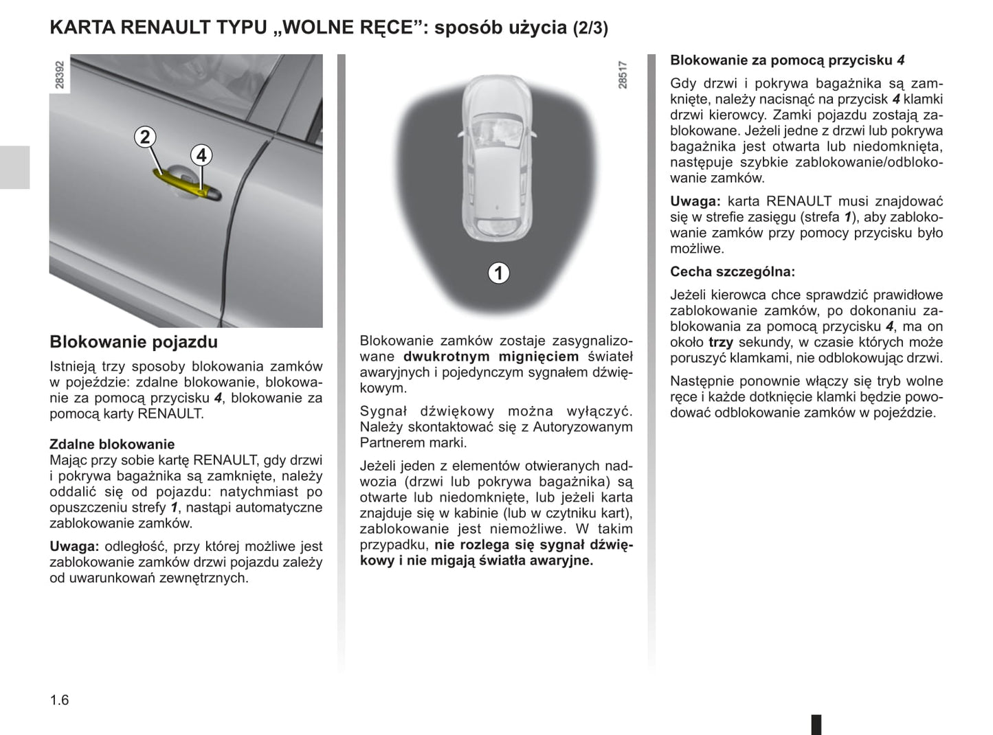 2010-2011 Renault Mégane Owner's Manual | Polish