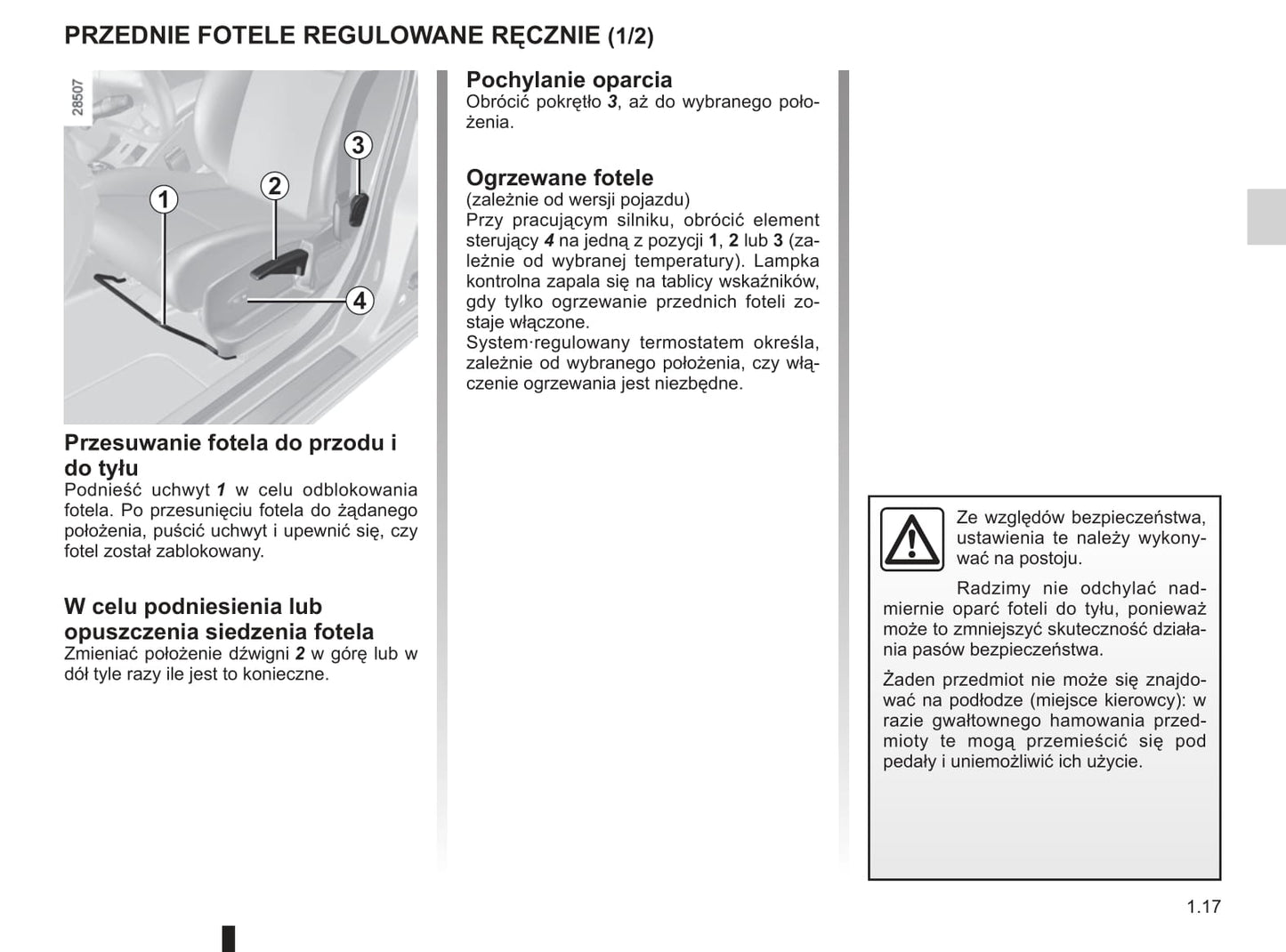 2010-2011 Renault Mégane Owner's Manual | Polish