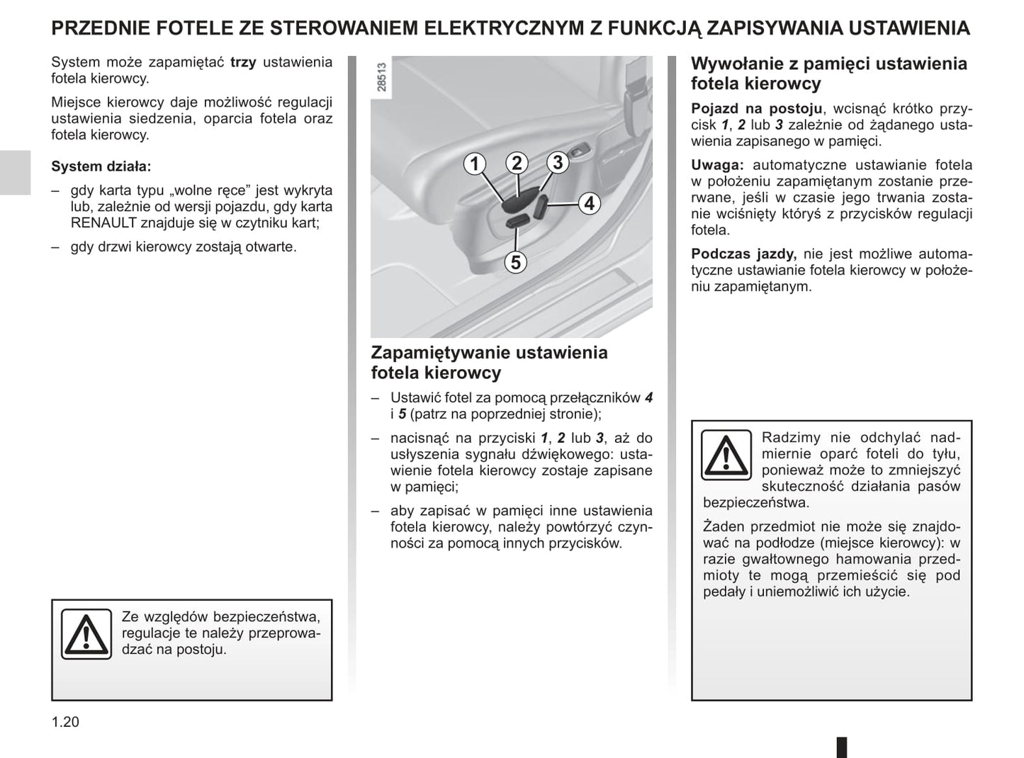 2010-2011 Renault Mégane Owner's Manual | Polish