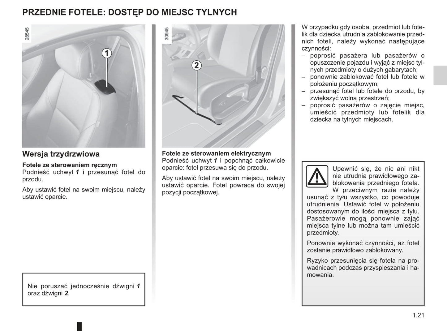 2010-2011 Renault Mégane Owner's Manual | Polish