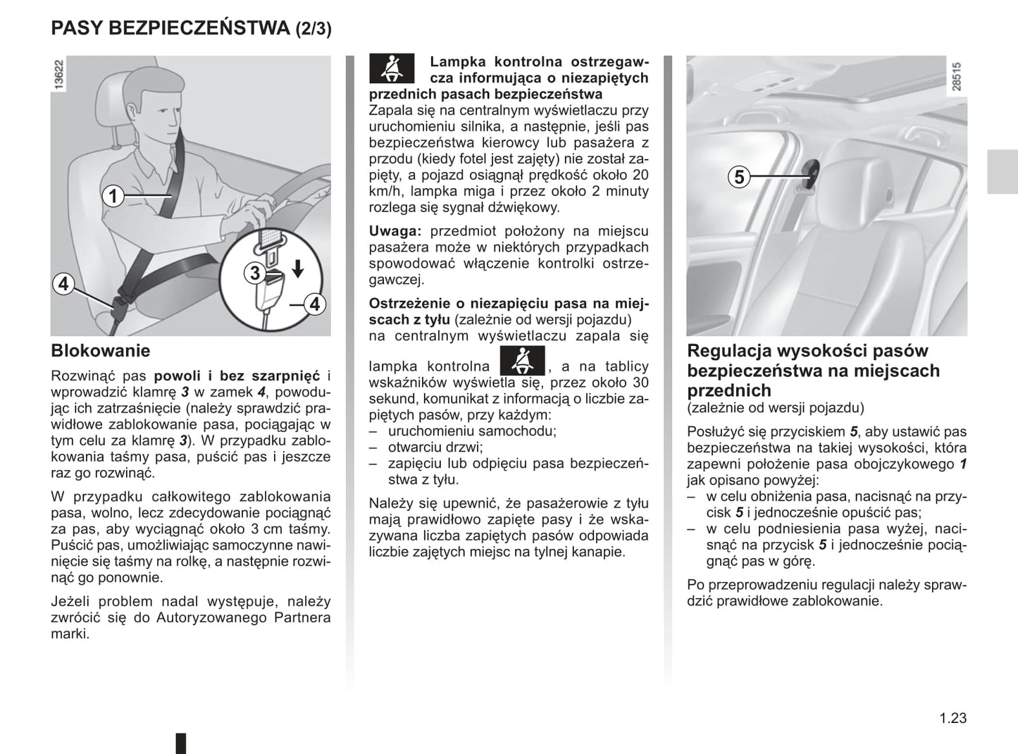 2010-2011 Renault Mégane Owner's Manual | Polish