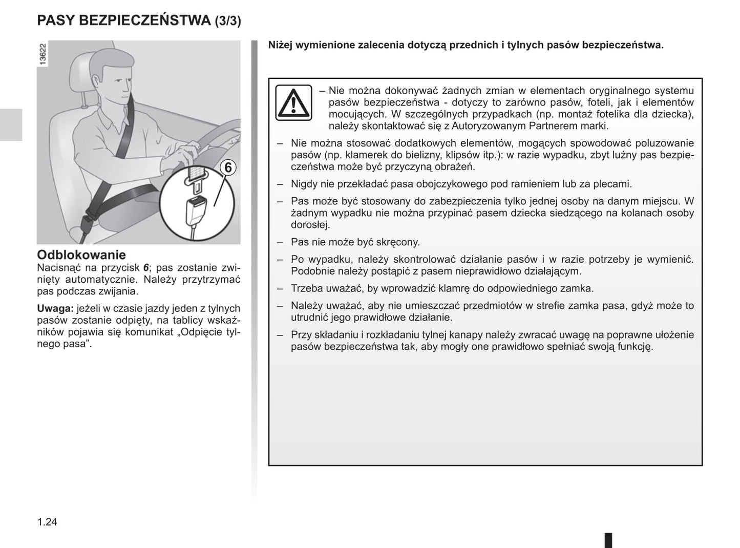 2010-2011 Renault Mégane Owner's Manual | Polish