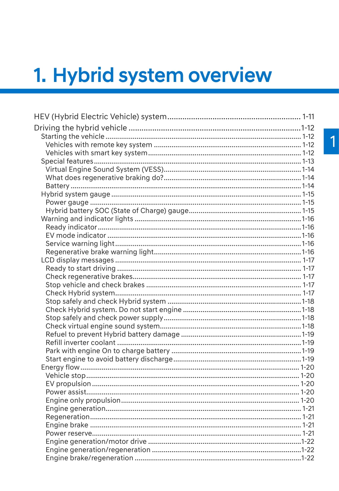 2019-2020 Hyundai Kona Hybrid Bedienungsanleitung | Englisch