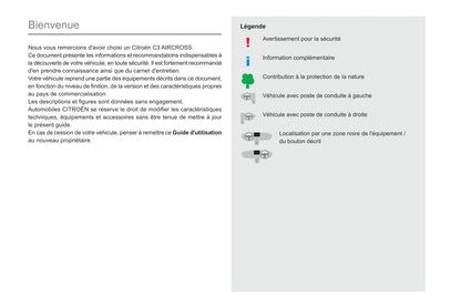 2019-2021 Citroën C3 Aircross Owner's Manual | French