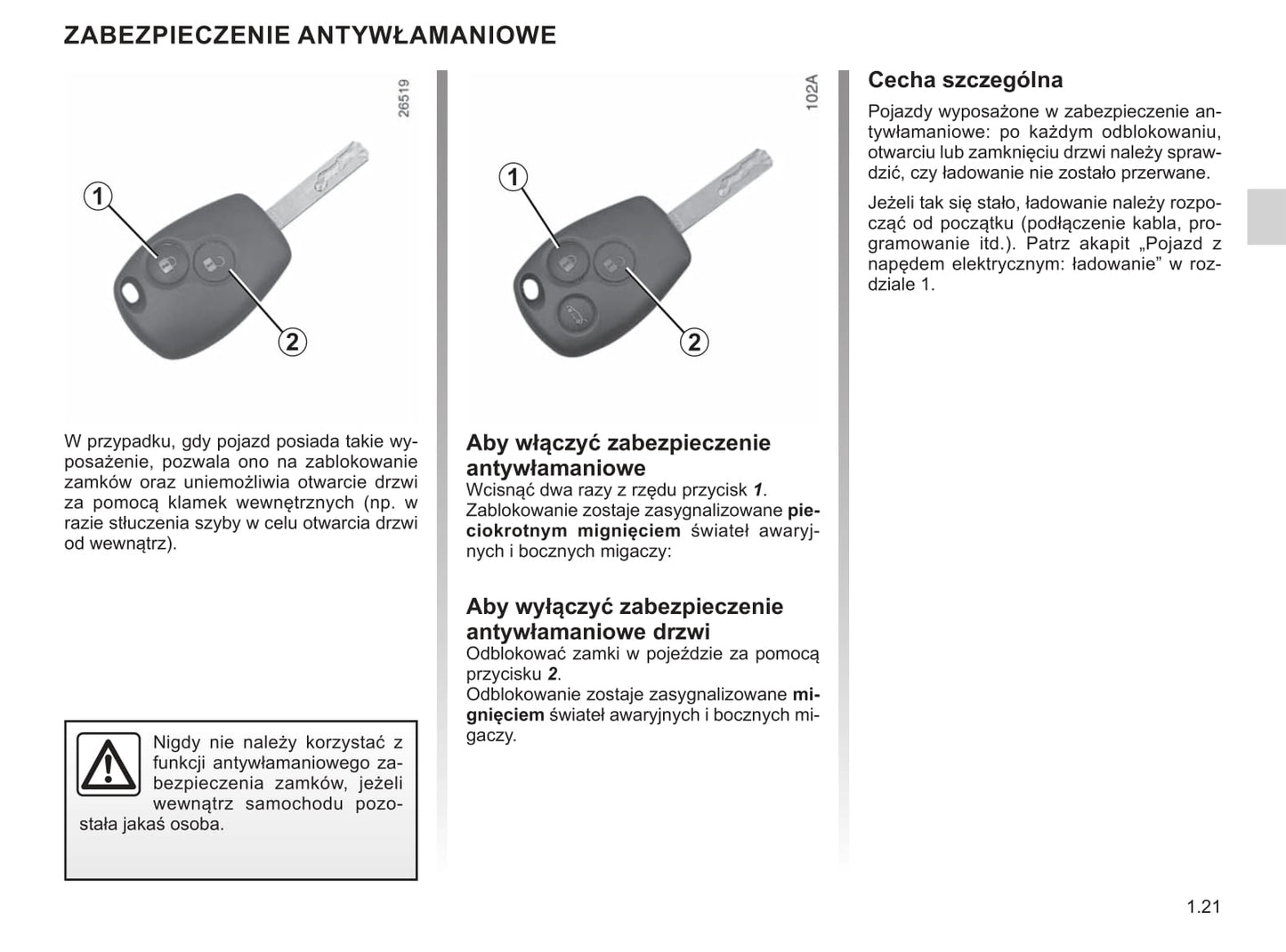 2019-2020 Renault Kangoo Z.E. Owner's Manual | Polish