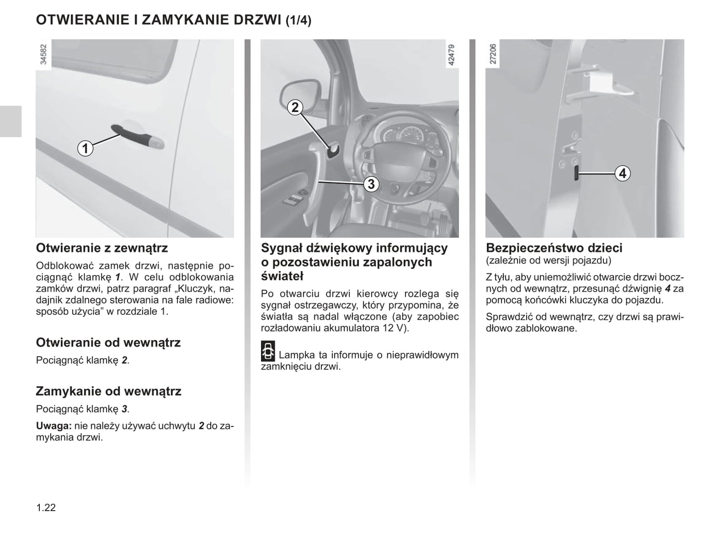 2019-2020 Renault Kangoo Z.E. Owner's Manual | Polish