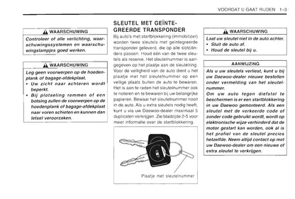 1997-2003 Daewoo Lanos Gebruikershandleiding | Nederlands