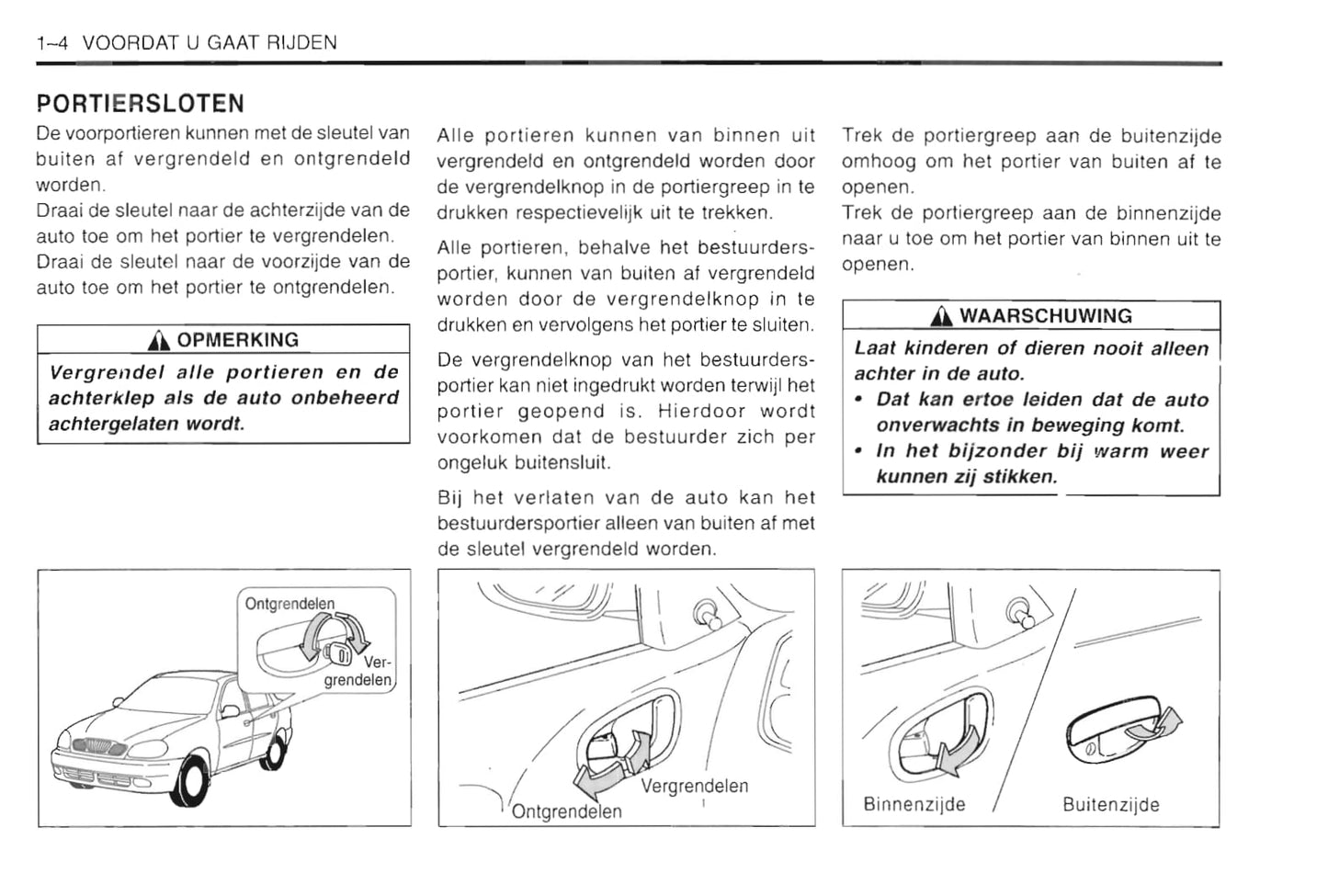 1997-2003 Daewoo Lanos Gebruikershandleiding | Nederlands