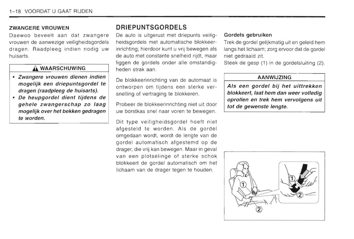 1997-2003 Daewoo Lanos Gebruikershandleiding | Nederlands