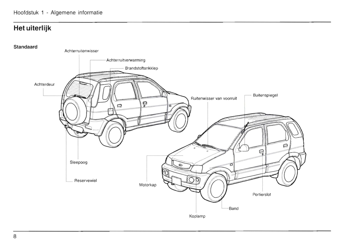 2000-2006 Daihatsu Terios Manuel du propriétaire | Néerlandais