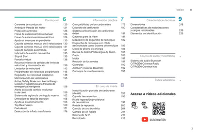 2018-2019 Citroën Berlingo Owner's Manual | Spanish