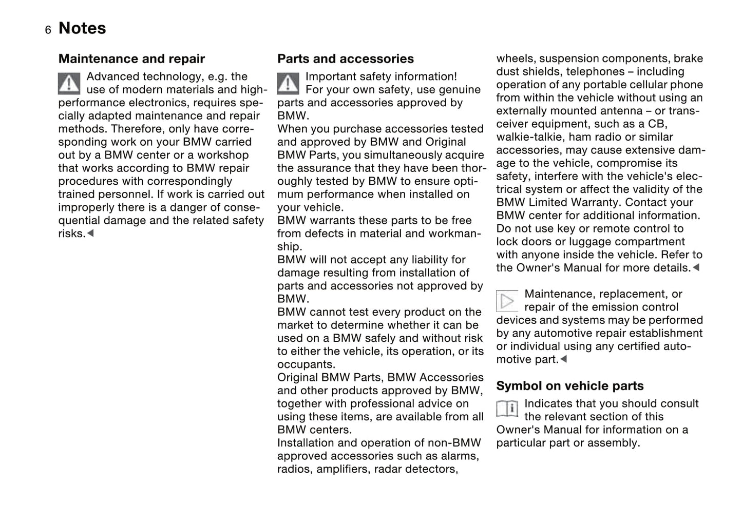 2003-2004 BMW 3 Series Owner's Manual | English